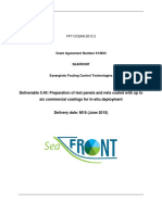 Deliverable 5.49: Preparation of Test Panels and Nets Coated With Up To Six Commercial Coatings For In-Situ Deployment