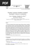 Teachersõ Gestures Facilitate Studentsõ Learning: A Lesson in Symmetry