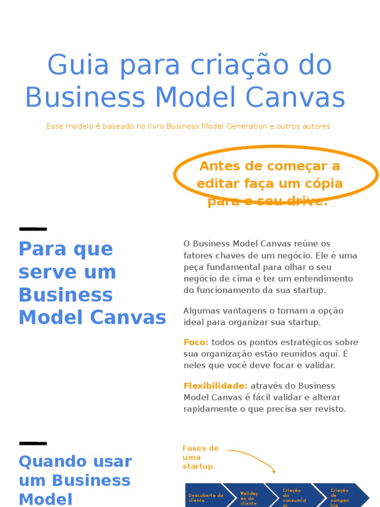 Guia Completo do Business Model Canvas | PDF | Empresa Startup ...