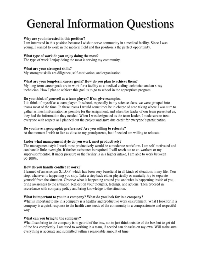 Interview Questions | PDF | Applied Psychology | Learning