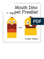 Big Mouth Dino Puppet Freebie!: Loofty Crafts