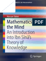Mathematics and The Mind An Introduction Into Ibn Sīnā's Theory of Knowledge