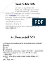 Archivos en MS DOS