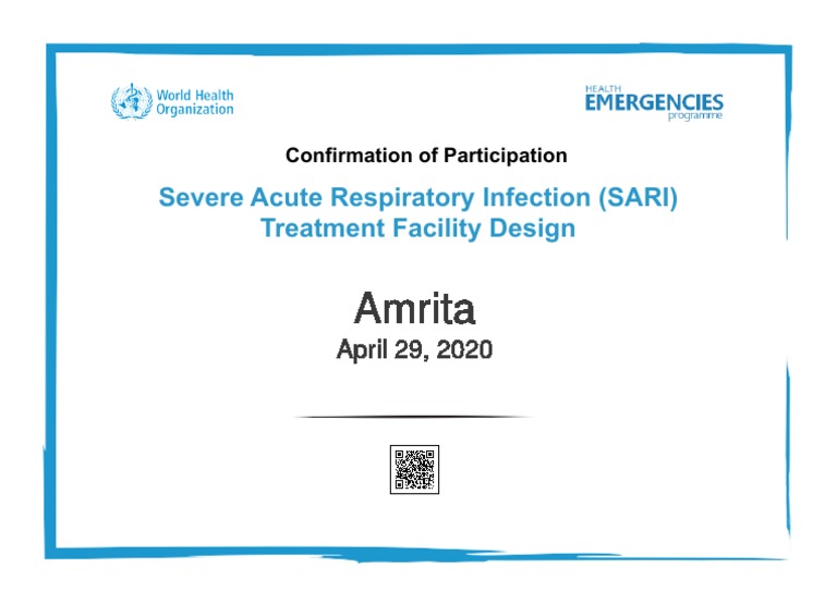 Amrita: Severe Acute Respiratory Infection (SARI) Treatment Facility ...