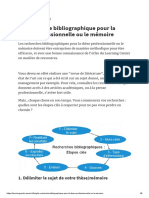 La Recherche Bibliographique Pour La Thèse Professionnelle Ou Le Mémoire