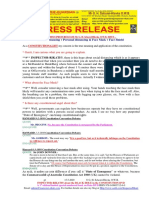 20200515-PRESS RELEASE MR G. H. Schorel-Hlavka O.W.B. ISSUE - Social Distancing V Personal Distancing & Face Mask V Face Shield