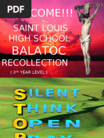 Welcome!!!: Saint Louis High School Recollection