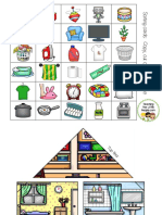 Sorting cards house printable activity