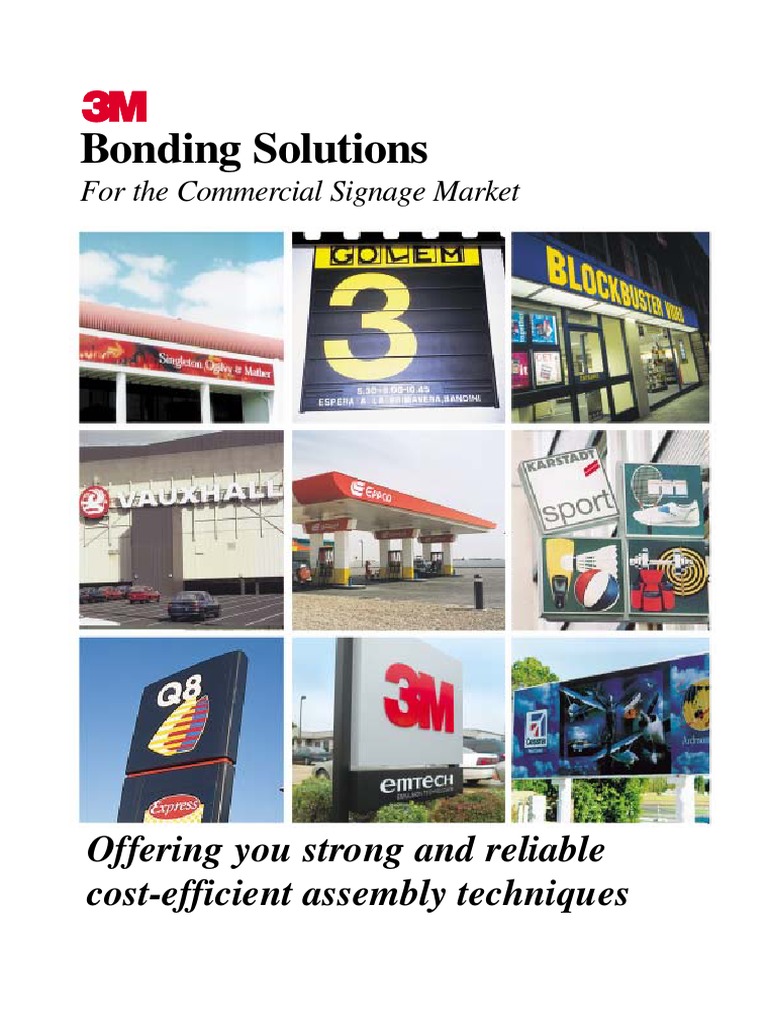 3M - Bonding Solution - For The Commercial Signage Market PDF | PDF ...