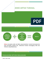 Return Dan Resiko Aktiva Tunggal