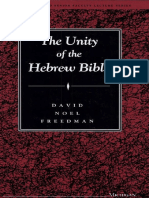 (Distinguished Senior Faculty Lectures) David Noel Freedman - The Unity of The Hebrew Bible-The University of Michigan Press (1991) PDF