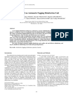 Evaluation of An Automatic Fogging Disinfection Unit