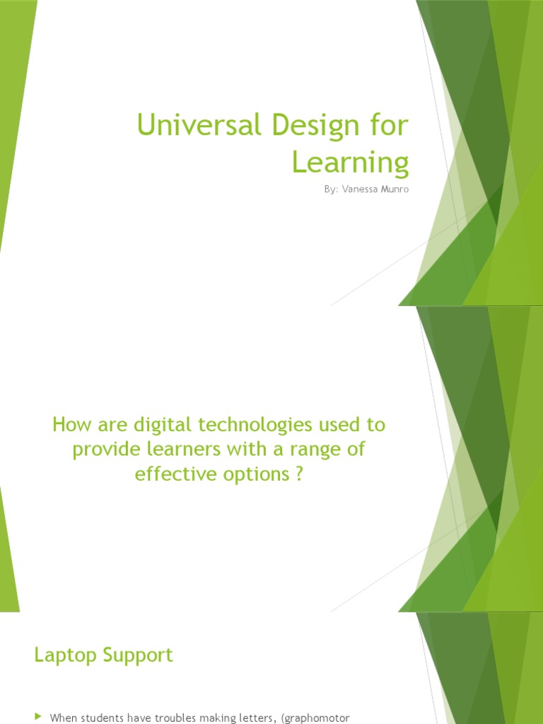 Universal Design For Learning | PDF | Teaching Mathematics | Classroom