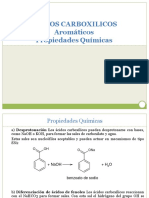 Tema VI ACIDOS CARBOXILICOS Aromáticos Propiedades Químicas