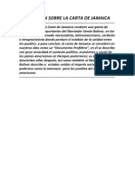 Reflexion Sobre La Carta de Jamaica