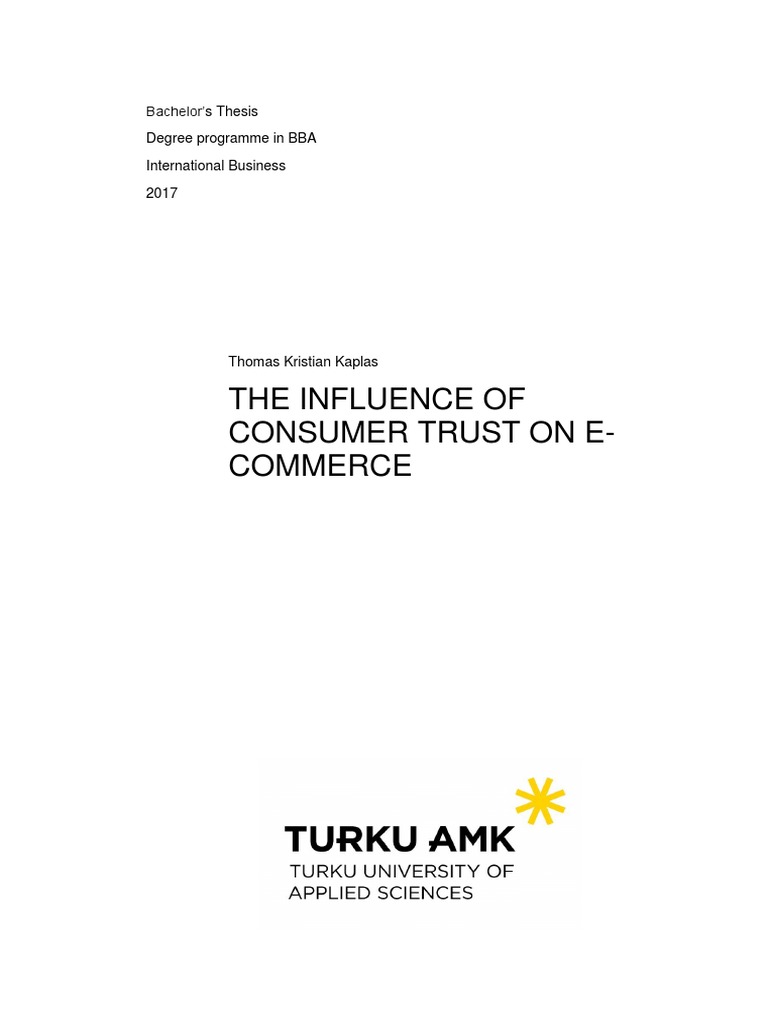 Consumer Trust's Impact on E-Commerce | PDF | E Commerce | Online Shopping