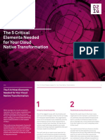 The Five Critical Elements Needed For Cloud Native Transformation PDF