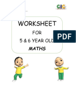 Worksheet Daily for 5 & 6 year old (MATHS) - 25 MAC
