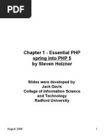 Chapter 1 - Essential PHP Spring Into PHP 5 by Steven Holzner