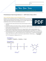 Pembahasan Soal Essay Nomor 4 - OSP Kimia Tahun 2014 Blog Urip Guru Kimia
