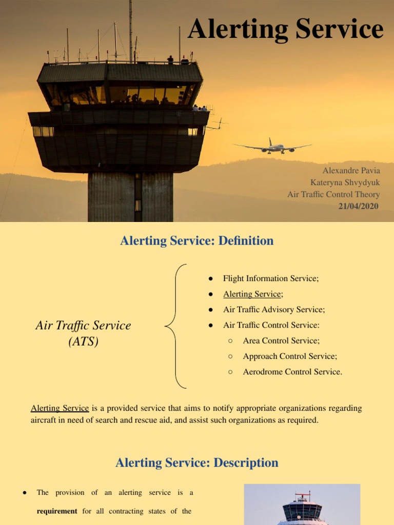 Overview of Aviation Alerting Services | PDF | Air Traffic Control ...