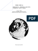 A Three-Dimensional, Primitive Equation, Numerical Ocean Model