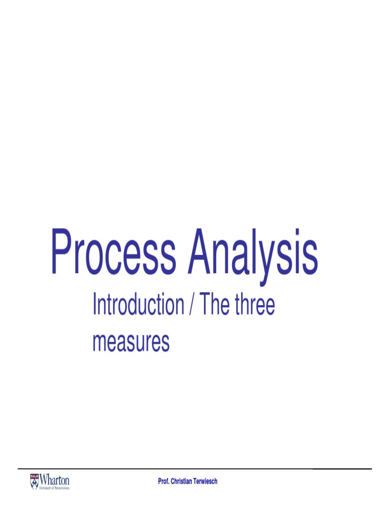 Intro To Operations - Module 2 - Process Analysis Slides PDF | PDF