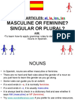 Masculine or Feminine? Singular or Plural?: Definite Articles