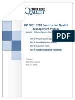 Firsttimequality Iso9000 Isnetworld Qa QC Plan Sample PDF