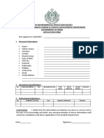 Sindh Environmental Protection Agency Environment, Climate Change & Coastal Development Department Government of Sindh Application Form