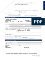 Application Form For SEDA Malaysia Off-Grid Photovoltaic (OGPV) Systems Design Course