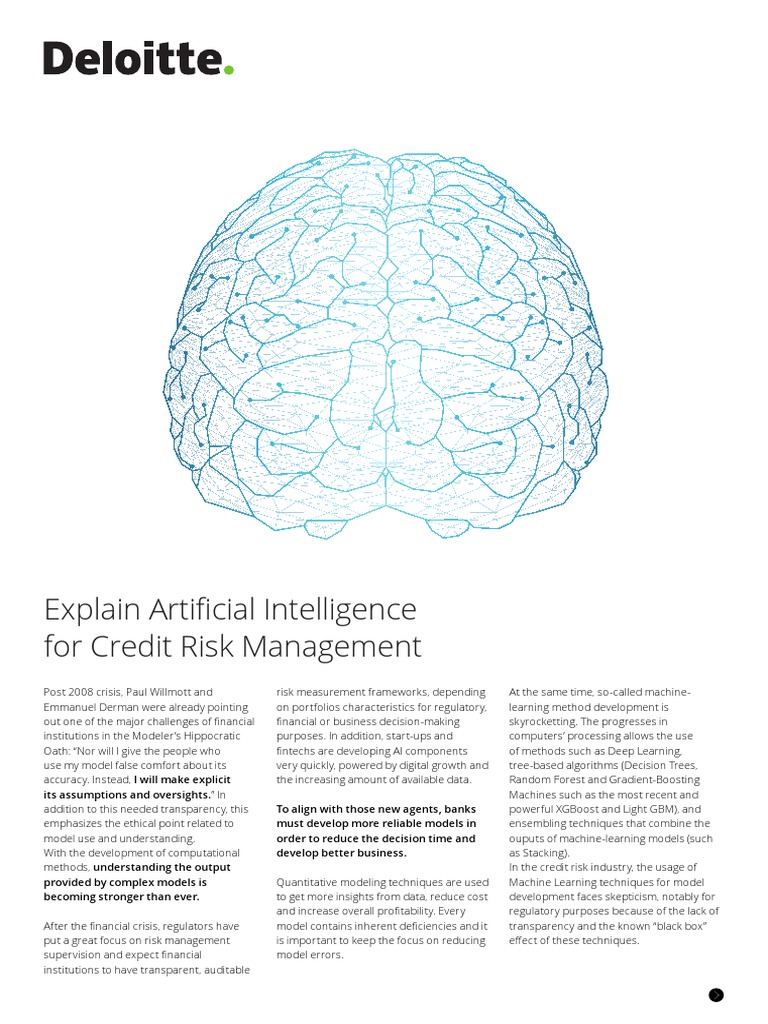 Deloitte - Artificial Intelligence Credit Risk PDF | PDF | Machine ...