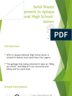 Solid Waste Management in Aplaya National High School-Annex