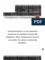 A Perspective On Entrepreneurship.: Prepared By: Kyle Paulino
