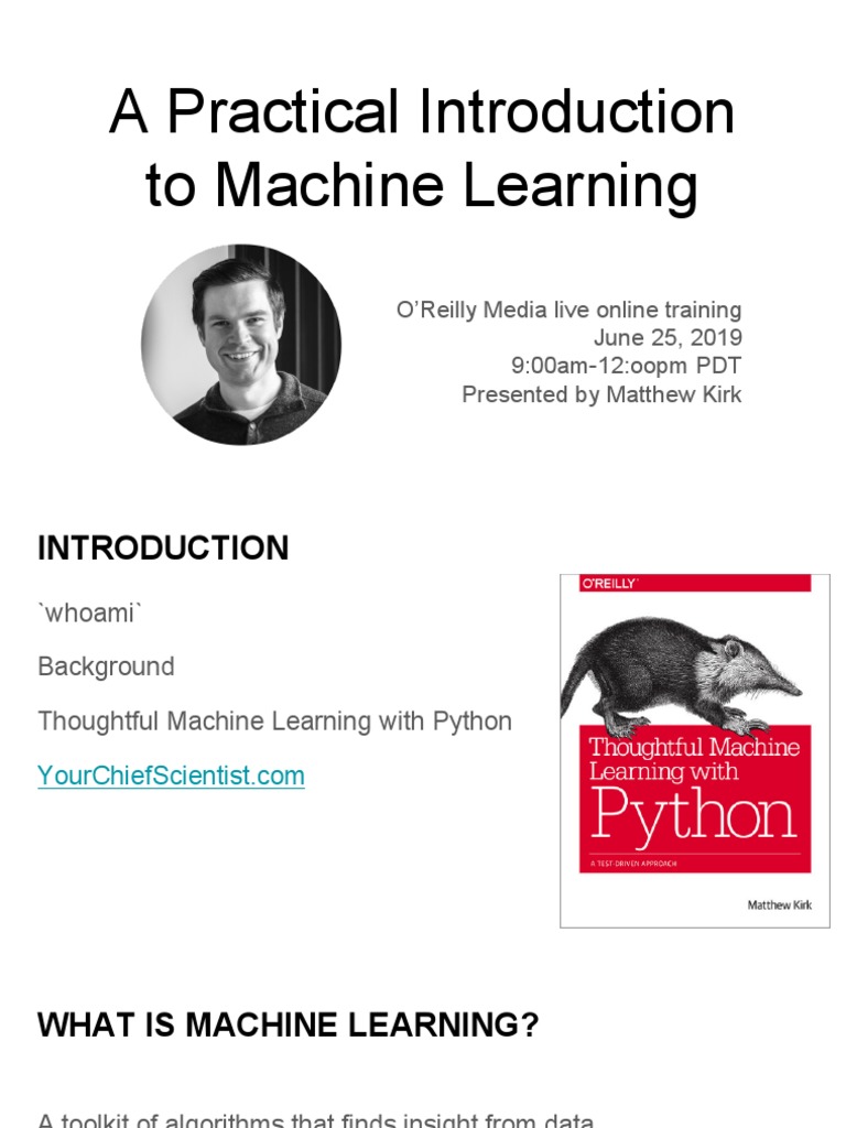 Practicalintroductiontomachinelearning1561472049990 PDF | PDF | Machine ...