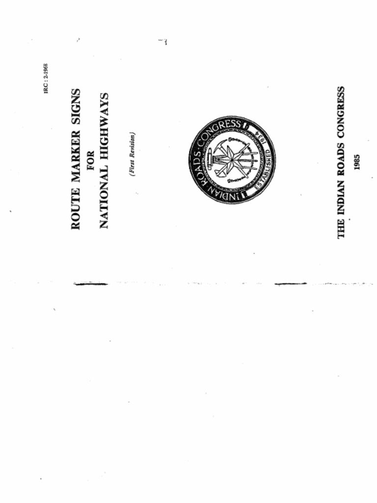 IRC 2 - 1968 Route Marker Signs For National Highway PDF | PDF