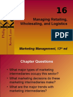 Managing Retailing, Wholesaling, and Logistics: Marketing Management, 13 Ed