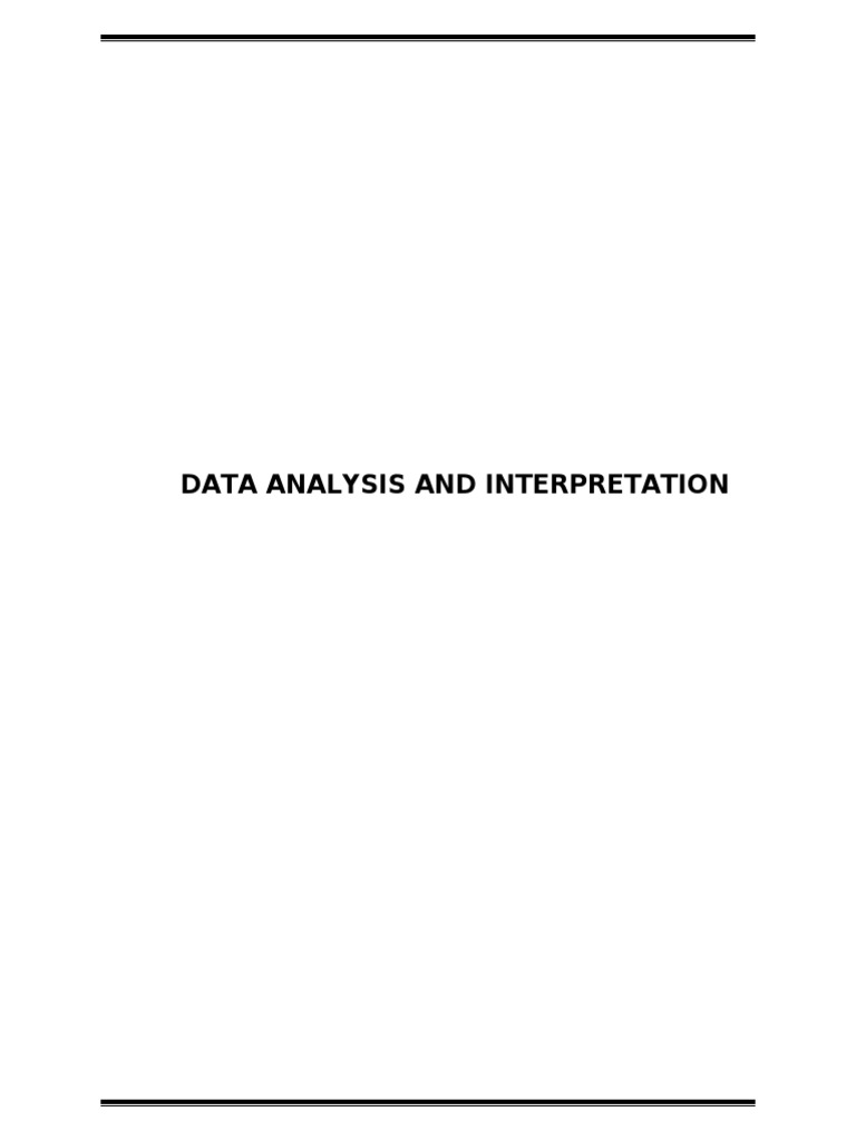 Data Analysis and Interpretation | PDF
