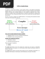 UNIT-1: Compiler Design