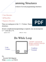 Programming Structures: Labview Has The Equivalent of Several Programming Structures