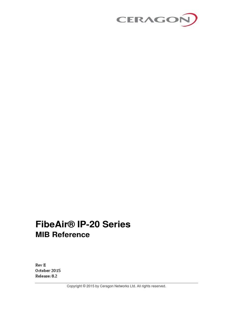 FibeAir - IP-20 - Series - MIB - Reference - 8 2 - Rev - E PDF | PDF ...
