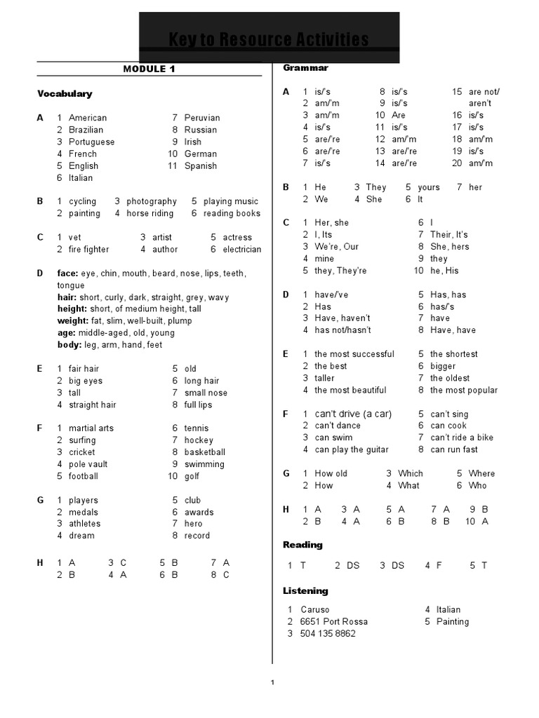 Mindset 1 Bachillerato Resource Guide | PDF | Room | Bedroom