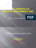 Textul Creativ Cu Început Sau Sfârșit Dat