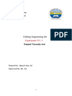 Drilling Engineering Lab Funnel Viscosity Test: Experiment NO. 4