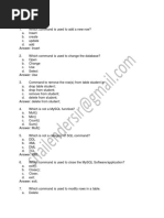 MCQ MySQL