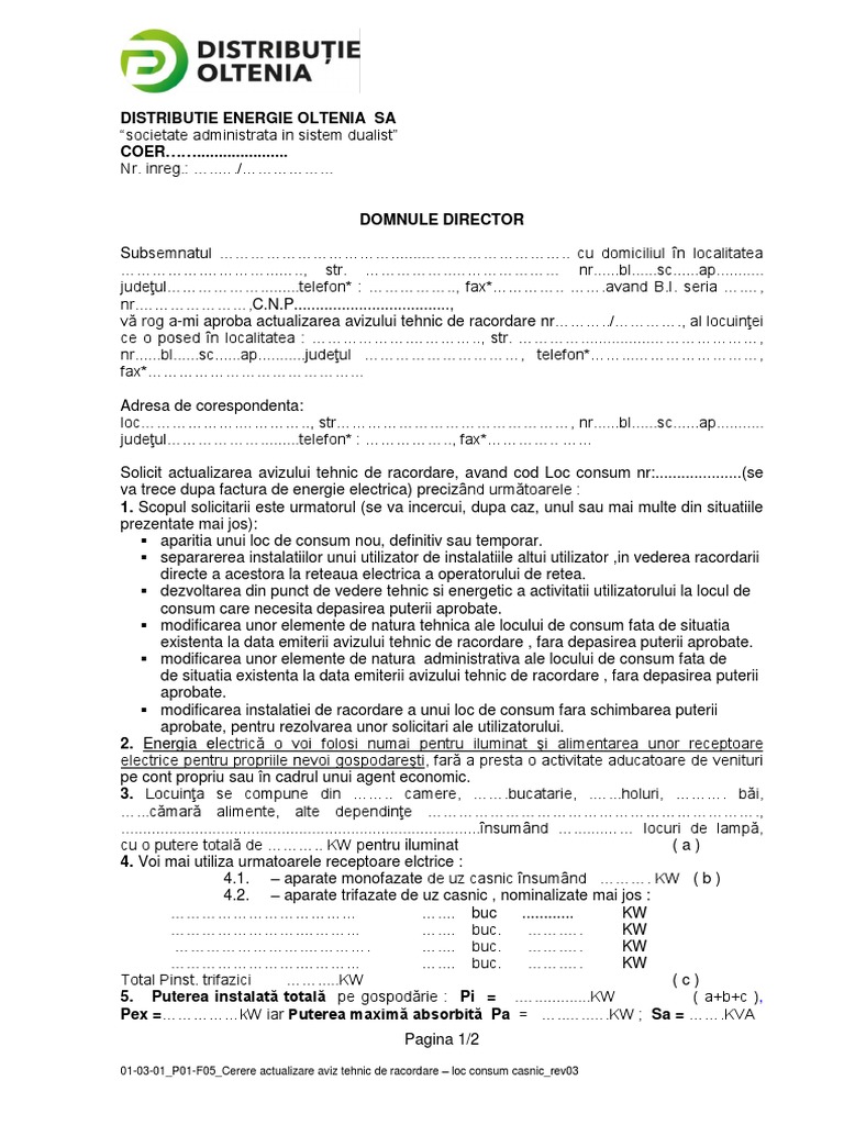 01 03 01 - P01 F05 - Cerere Actualizare ATR Loc Consum Casnic - Rev03 ...