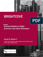 Brightcove: Business Models For Digital Economy Case Study Submission