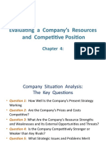 4 - Evaluating Companys Resources and Competitive Position