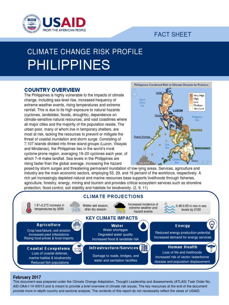 Climate Change Risks in the Philippines | PDF | Flood | Coral Reef