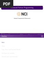 Advanced Fortran Programming: National Computational Infrastructure